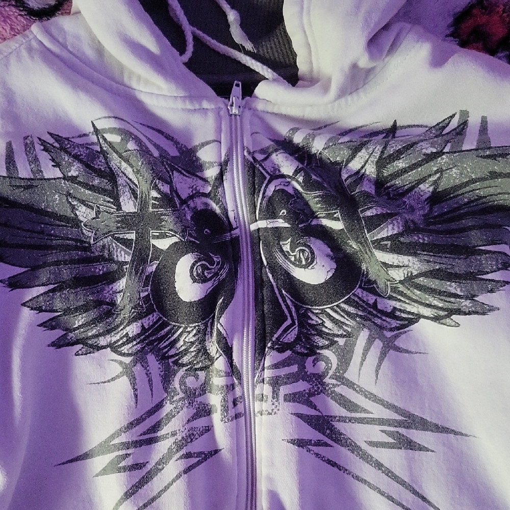 White Cross Design Mma Elite Zip Up size xl - Picture 4 of 5